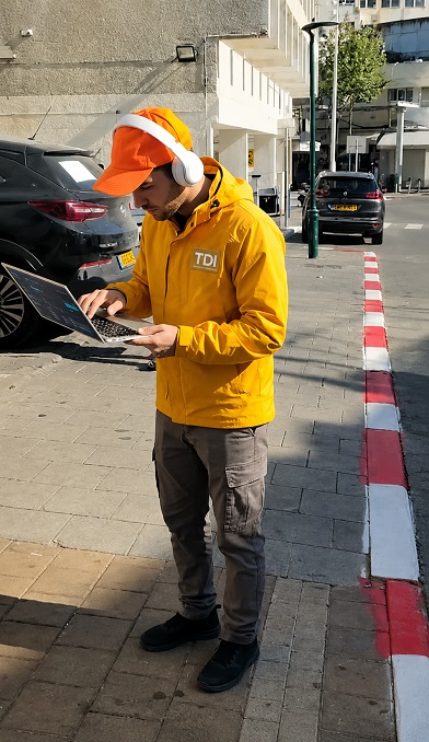 TDI field work — equipment setup